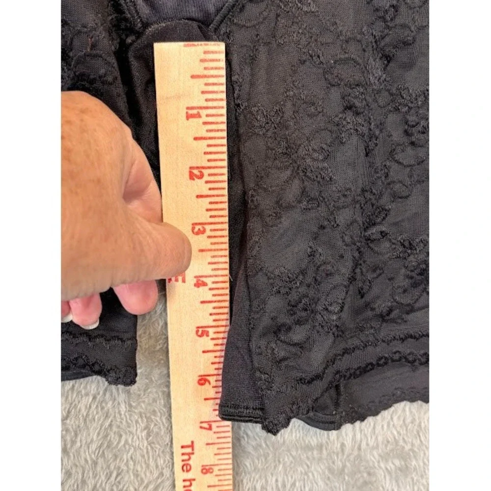 Curvation Womens Black Lace Trim High Waist Shapewear Shorts Plus Size 2XL 46 - Picture 6 of 6